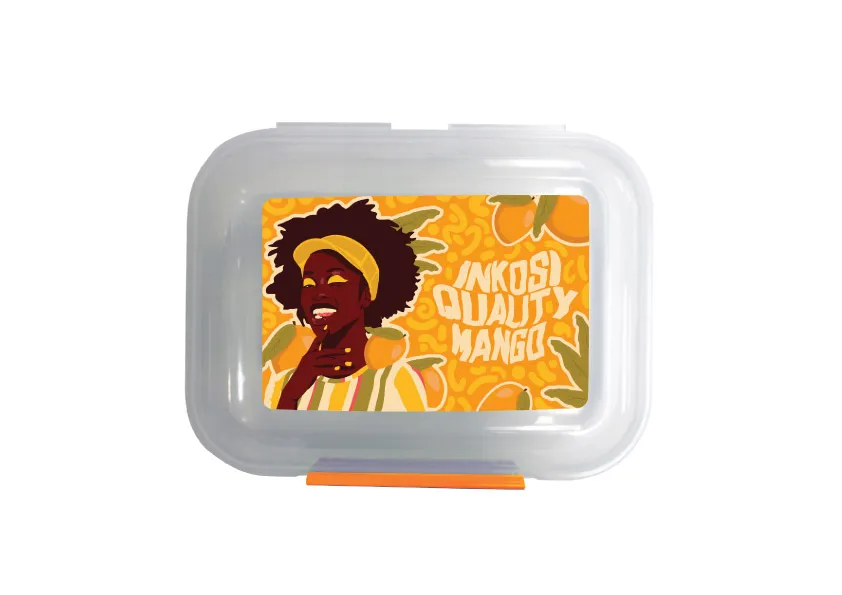 Custom designed branded lunchbox.