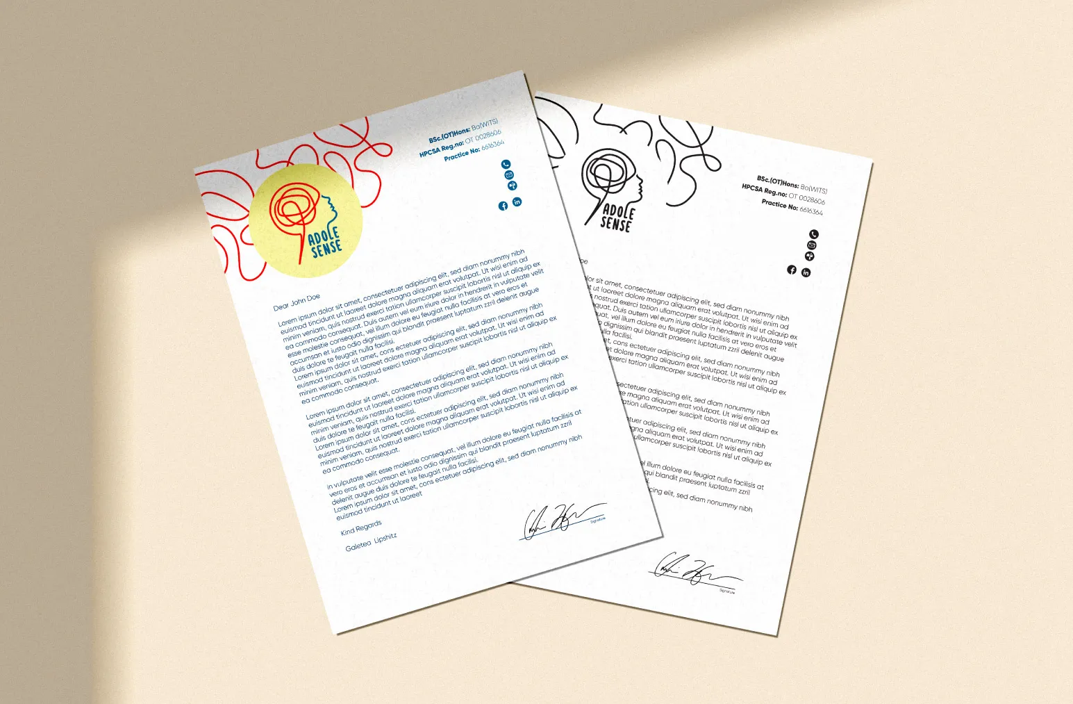 Adolesense letterhead