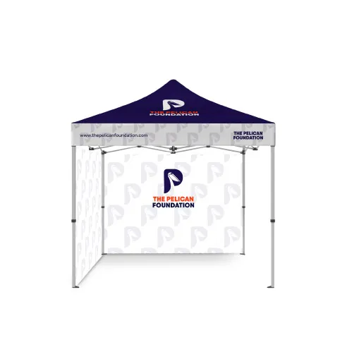 Mockup of custom designed tent for The Pelican Foundation.